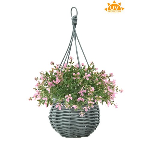 CESTA COLGANTE GYPSOFILA ARTIFICIAL UV 20CM