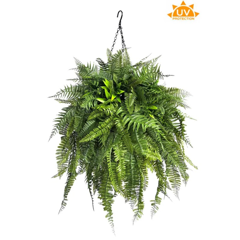 COMPOSICION COLGANTE HELECHO ARTIFICIAL UV 70CM