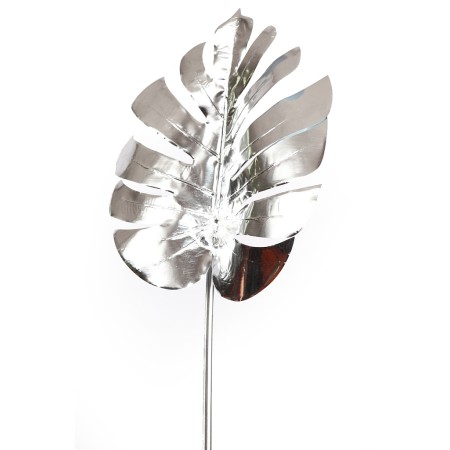 HOJA MONSTERA ARTIFICIAL PLATA, 89CM
