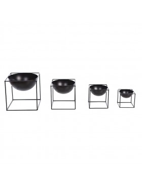 SET 4 BOWL METAL 21CM