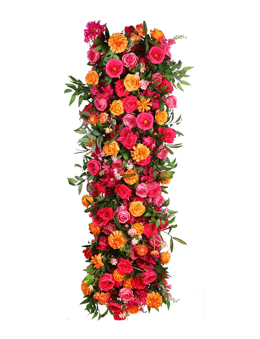 PANEL DE FLORES ARTIFICIALES 150x40CM