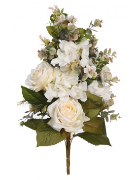 RAMO ROSAS Y EUCALIPTO ARTIFICIAL 55CM