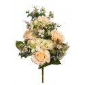 RAMO ROSAS Y EUCALIPTO ARTIFICIAL 55CM