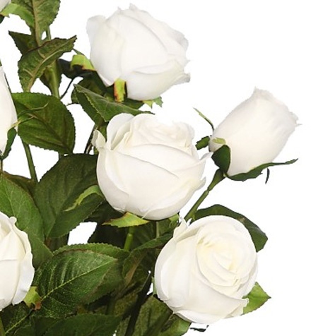 Flores artificiales blancas